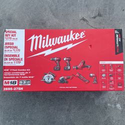 Milwaukee M18 18-Volt Lithium-Ion Cordless Combo Kit 7-Tool w/ 2x Batteries, Charger & Tool Bag  $549 New