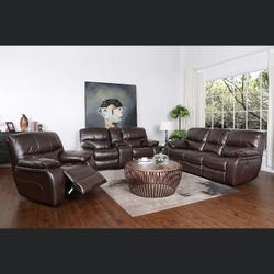 ONLY $1599 For This LOVELY Madrid Brown Love/sofa/chair Set! 