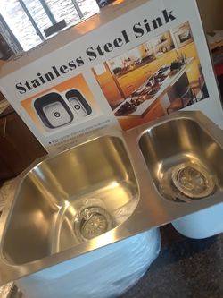 Stainless steel sink nuevo 55 dlls