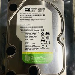 2TB  Desktop 3.5” Hard Drive - Formatted & Tested