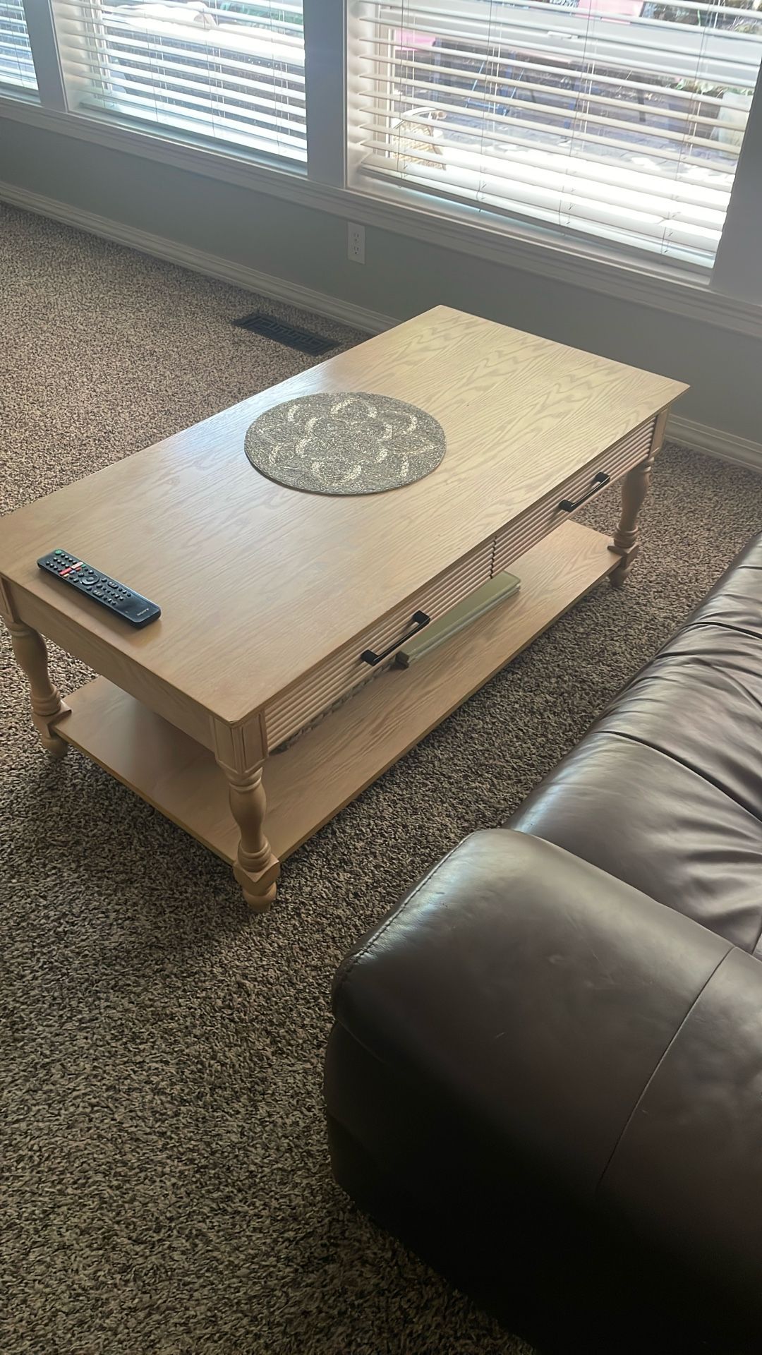 Weathered Oak, coffee table, and sofa table