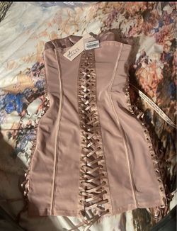Oh Polly Lace Up Corset Bandeau Micro Mini Dress in Mauve for Sale in  Queens, NY - OfferUp