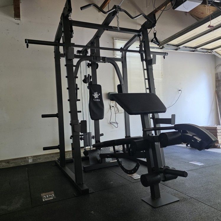 Smith Machine 2001 | Multi-Use Adj Bench | Gym Equipment | Fitness | Squat Rack | Excercise |🔴WEIGHTS AND BARBELL SOLD SEPARATELY 🔴 FREE DELIVERY 🚚