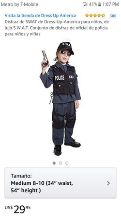 Kids Swat Costume