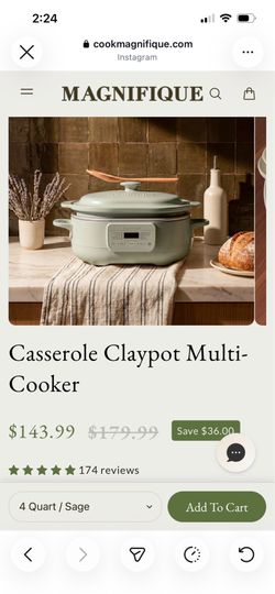 Brand New 4qt Clay Pot Multi-Cooker