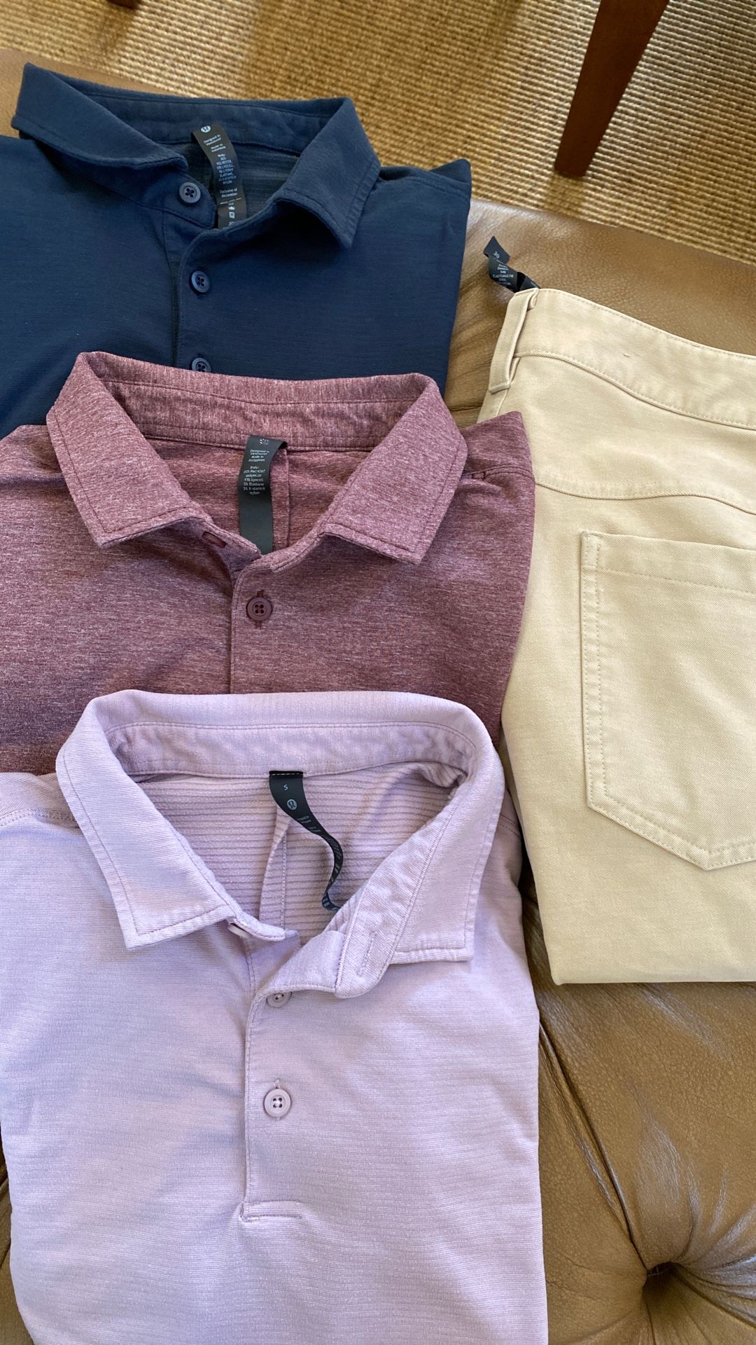 Mens Lululemon Bundle 3 Polos Sz Small1 Pant 30/31