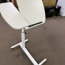 Height Adjustable Overbed Table with Tilting Top, Adjustable Overbed Bedside Table