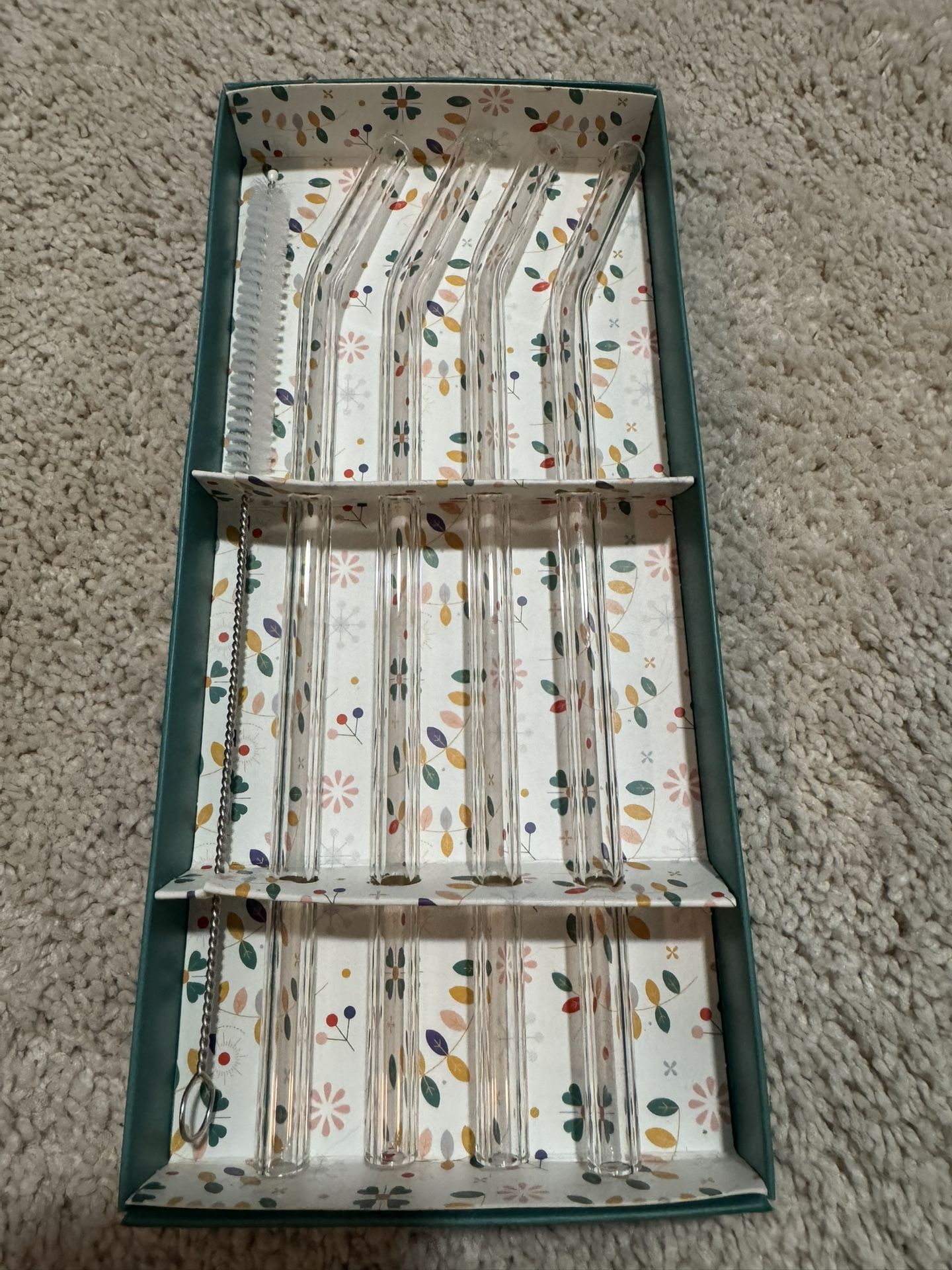 Hummingbird Glass Straws - never been used