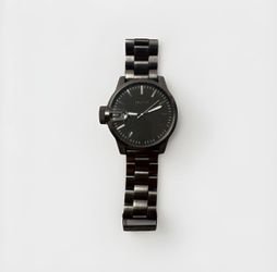 Nixon The Chronicle 44mm Black Dial Quartz Date Stainless Bracelet 100m
