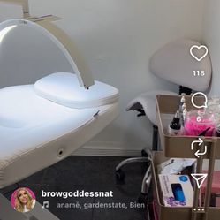 Spa Hydraulic Bed With Esthetician Chair 