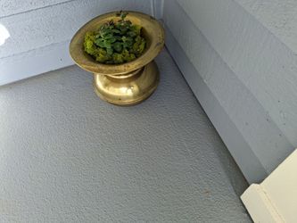 Antique brass spittoon