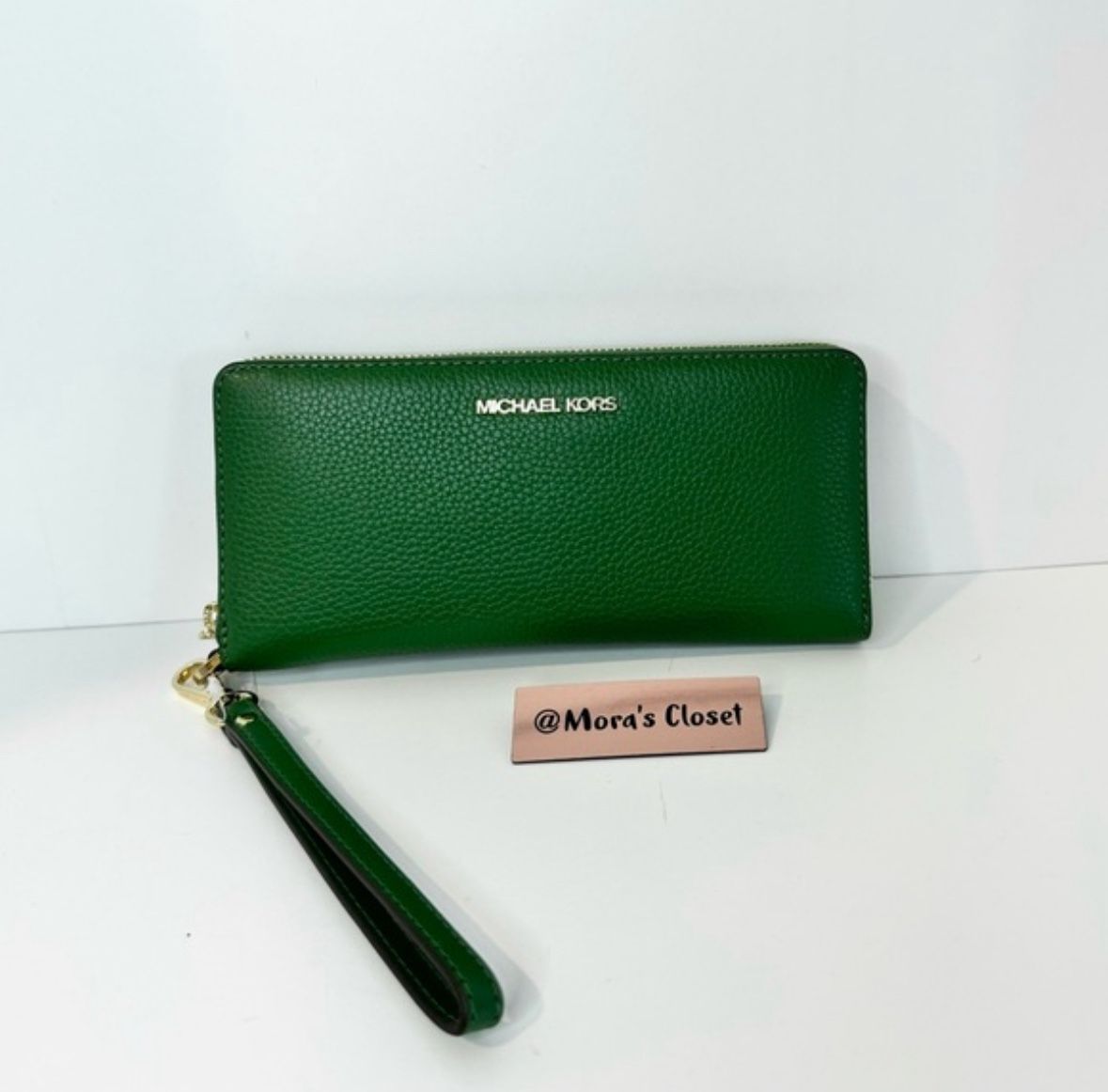 Michael Kors Lg Continental Wallet-Green Leather