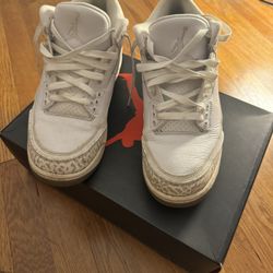Jordan 3 Pure White Size 8.5