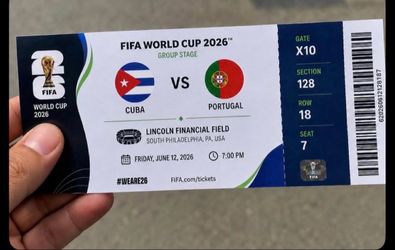 Selling this world cup game Cuba Vs Portugal