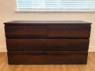 Modern Dark Wood Bedroom Set – Dresser + Chest + Nightstand |