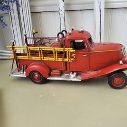Vintage Red Metal Collector Truck