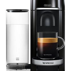 Nespresso VertuoPlus Deluxe Coffee and Espresso Machine by De'Longhi with Milk Frother, 4 Cups, Piano Black