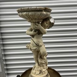 Vintage Cherub Pedestal Planter