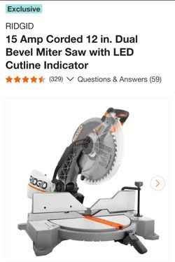 Ridgid 12 In. Dual Bevel Miter Saw