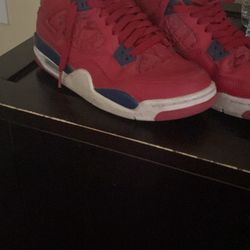 FIBA-Air Jordan 4s – Red/Navy 