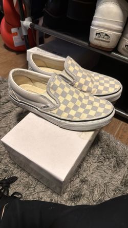 Vans Checkered White And Grey