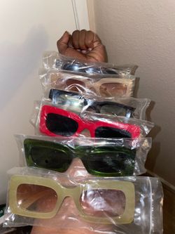 Chunky Rectangle Sunglasses Bundle – 6 Pairs