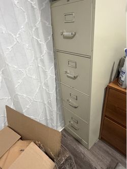 Metal filing cabinets