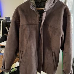 Mens Lg Jacket With Fur Lining Inside Sleeves too