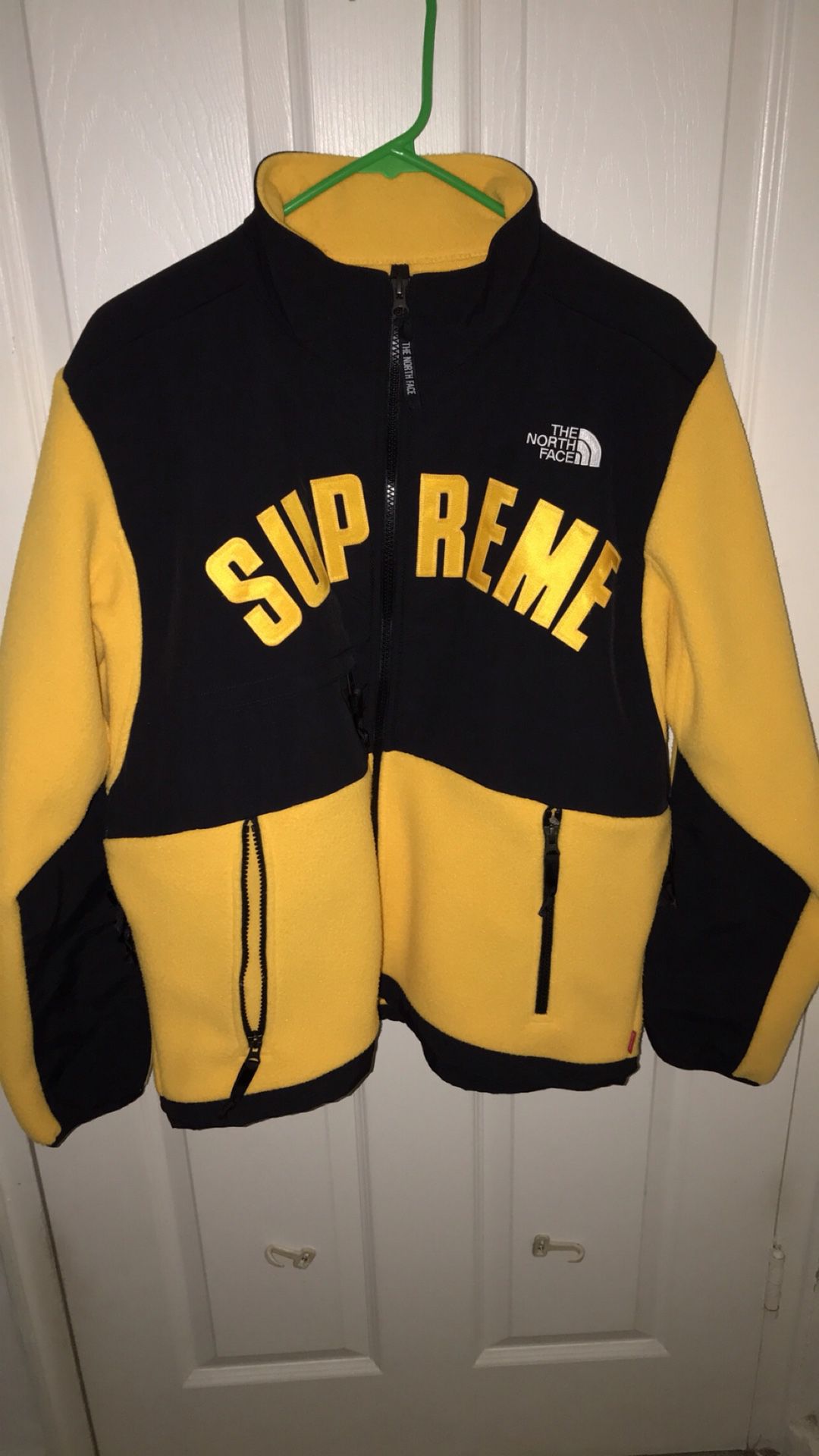 Supreme The North Face Arc Logo Fleece Jacket Yellow