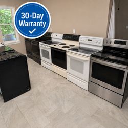 Electric Stoves Ovens Ranges with 30-day warranty
