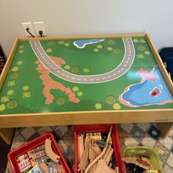 Kids Kraft Train Table With Storage / Collapsible  With Tracks And Accessories 
