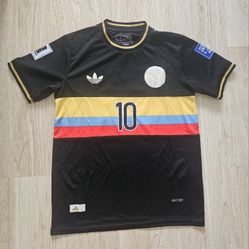 New Colombia Centenario Black Soccer Jersey All Sizes Available