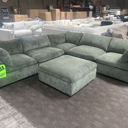 Cloud Green Modular Sectional 