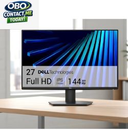 OBO-Work It! New Other Dell 27” FHD Display 144Hz IPS Monitor With Tilt, Black