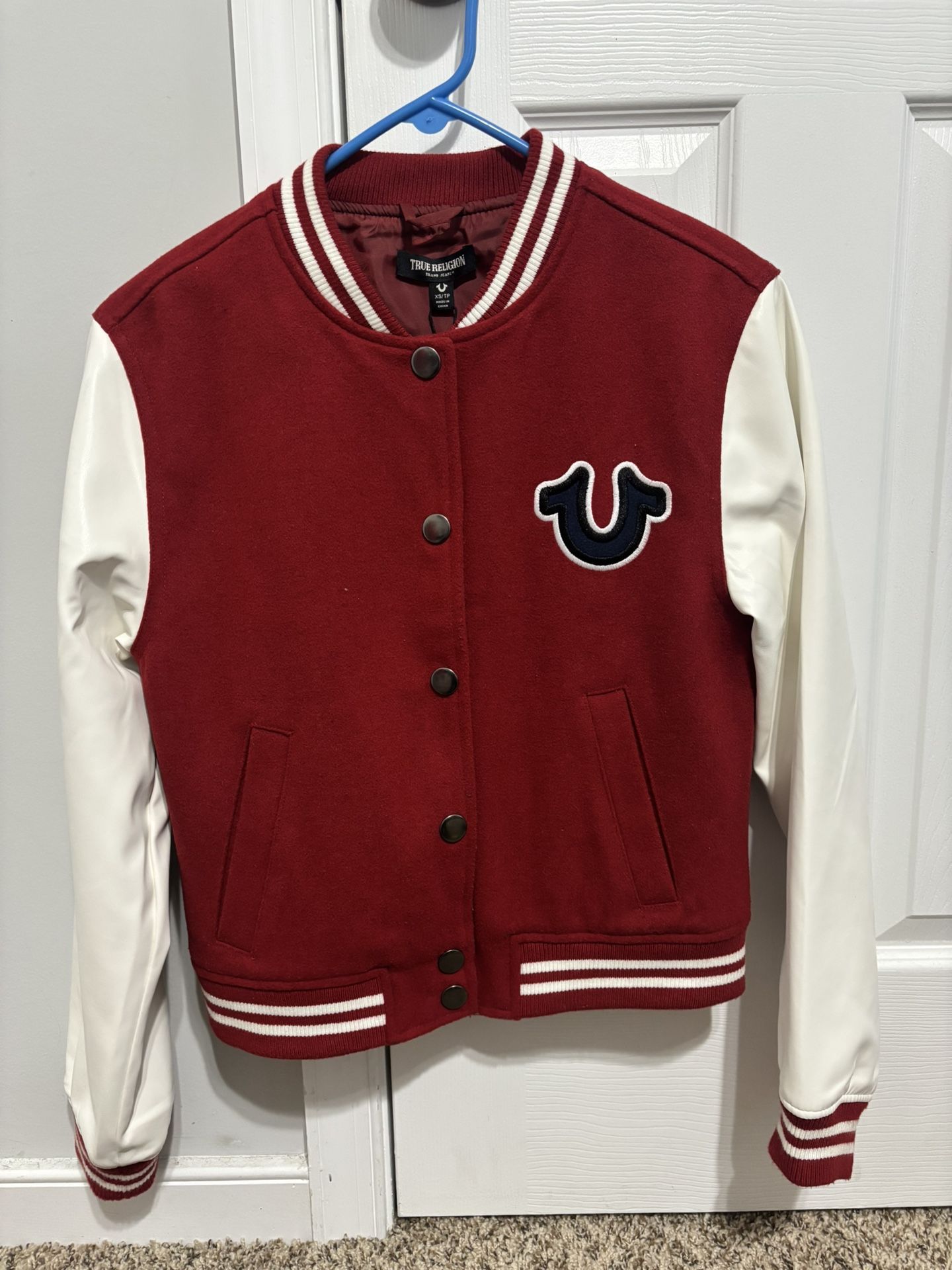 Men True Religion Varsity Jacket XS
