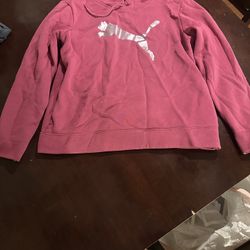 Hot pink puma sweater size medium 