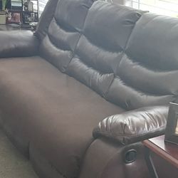 Sofa Recliner All Work Except Some Scratches To Leather. 