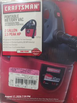 Shop vac 2 gallon craftsman