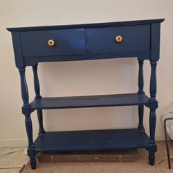 Adorable Wooden Navy Console Table 