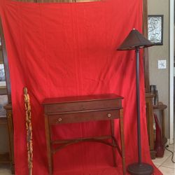 Secretary Desk,  And Reproduction Tiffany Lamp!