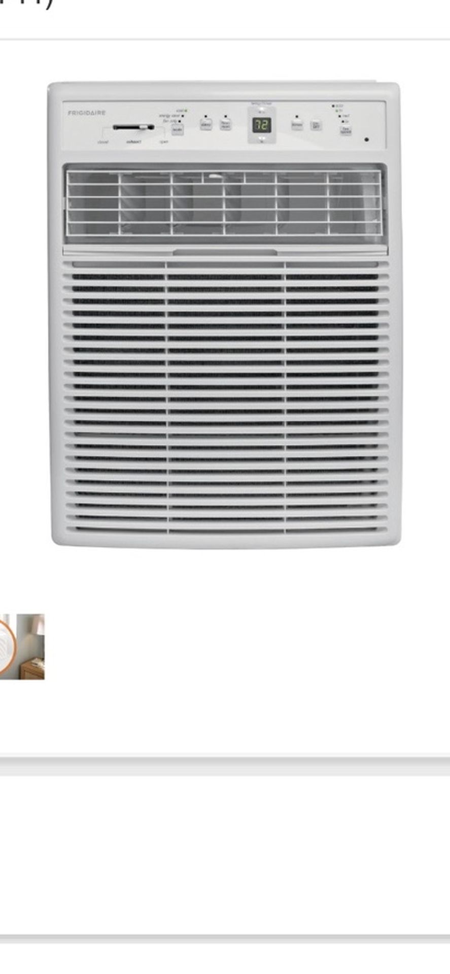frigidaire 8000 btu slider window ac electronic controls