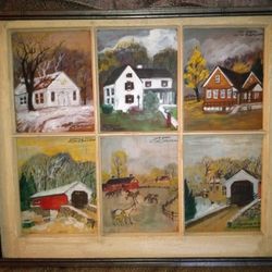 Charles X Carlson Amish Oil Painting Art Orig