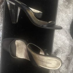 Dolce & gabbana dress shoes clear block heels vintage sandals strappy open toe 