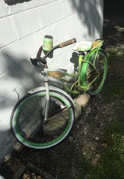 Bicycle just needs TLC does have a tire that is needs replaced