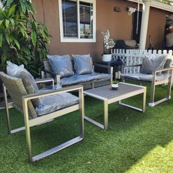 New Assembled Aluminum Patio Set/ Outdoor Furniture/ Conversation Set
