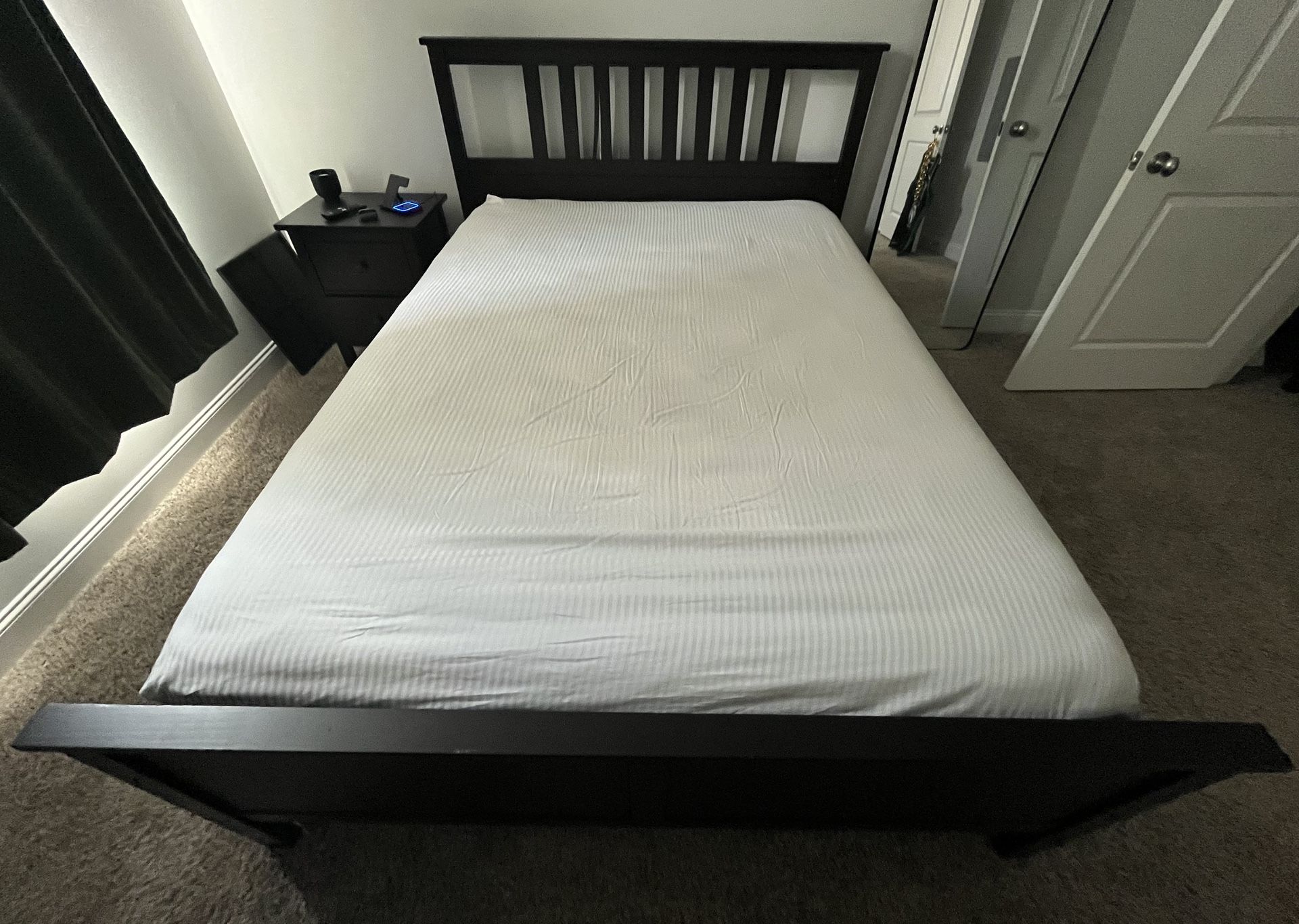 IKEA Hemnes Queen Bed Frame, Mattress