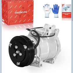 PHOBOOS A/C Compressor with Clutch Compatible with Mazda 3 2010-2013, 3 Sport 2010-2013 L4 2.0L, Fast Cooling, Low Noise, Easy Installation, Ref. CO-1