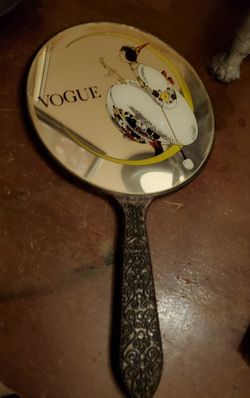 VINTAGE VOGUE HANDHELD MIRROR!!