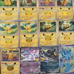 Pokemon Pikachus 30th Cards 