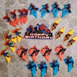 Spider-Man  Cake Toppers Cupcake Toppers 25PCS